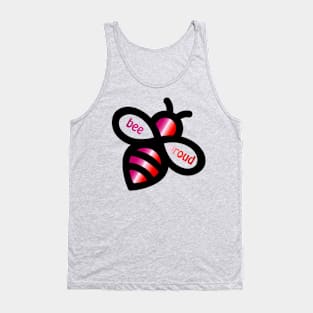 Bee Proud - Lesbian LGBT Flag bees Tank Top